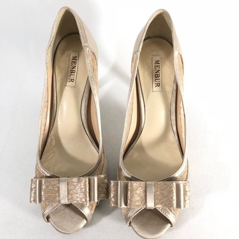 Menbur Heels Lace Bow Size 8